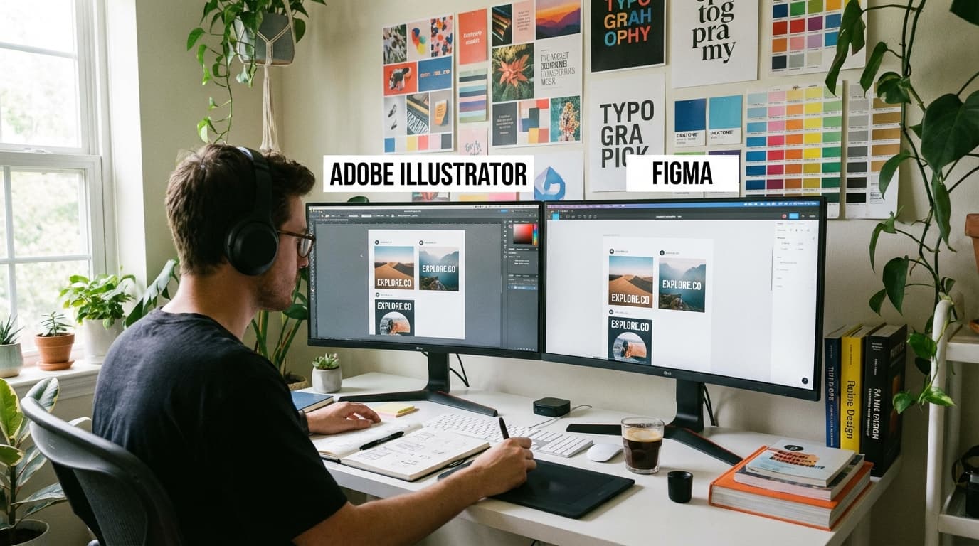 Design i Adobe Express og Canva