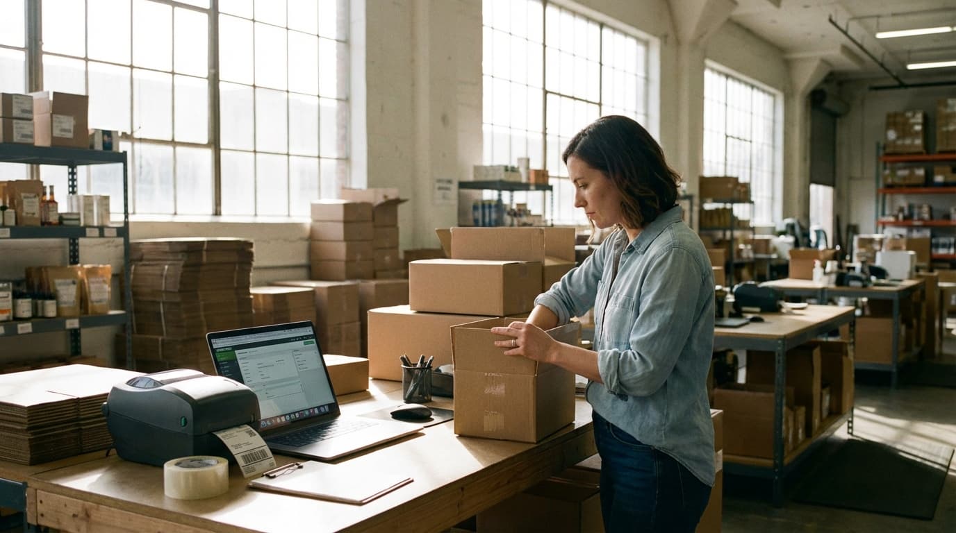 Pakker klare for sending fra nettbutikk