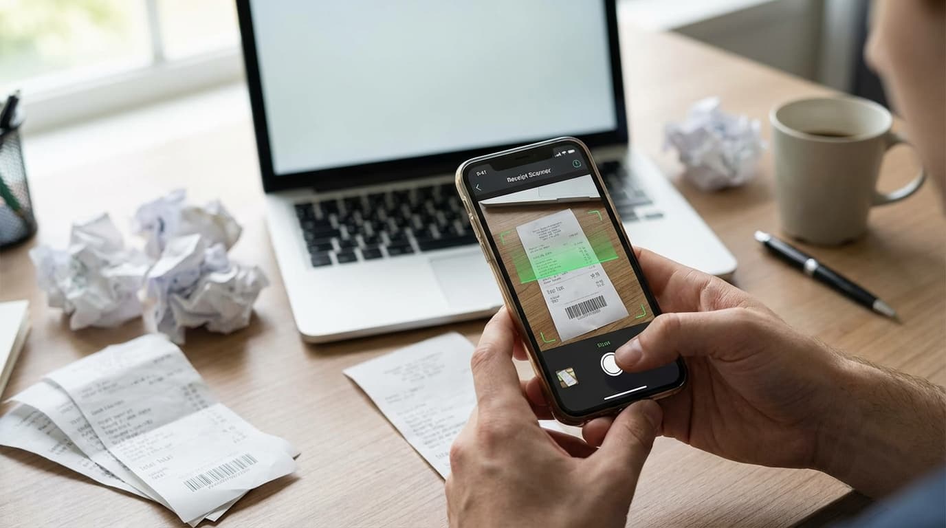 Fotografering av kvittering med mobil