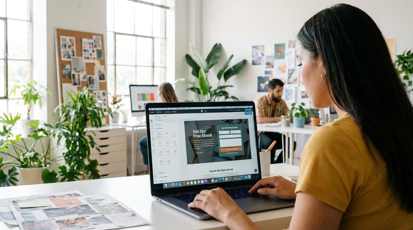 Landingsside med påmeldingsskjema